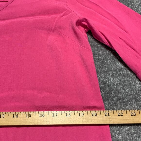 HD‎ In Paris A Line Dress Women Size 4 Pink Flutter Sleeve High-Low Hem - Picture 14 of 16